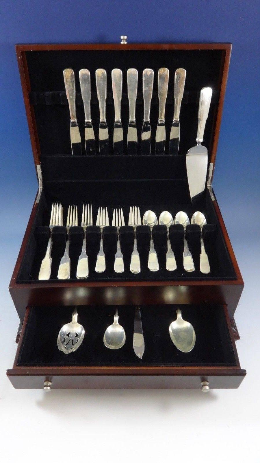 Eighteen ten by international sterling silver flatware set - 37 pieces. This set includes: 

eight knives, 8 7/8