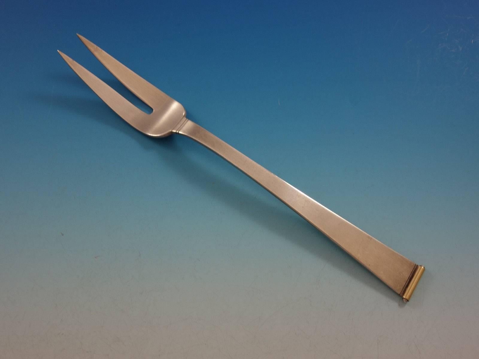 Service de couverts en argent sterling 92 pièces Gold Tip by Gorham, style moderne du milieu du siècle dernier en vente 3