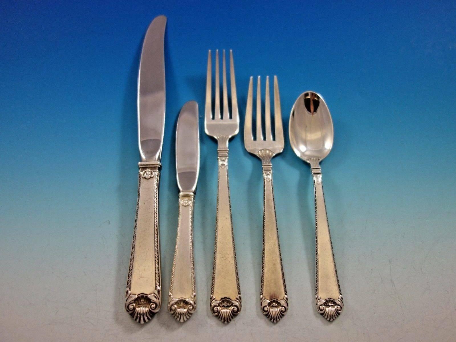 Lamerie by Tuttle Sterling Silver Flatware Service for 12 Set 77 Pieces In Excellent Condition In Big Bend, WI