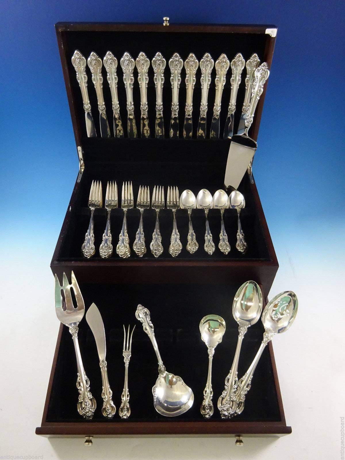 El Grandee by Towle sterling silver flatware set - 56 pieces. This set includes: 

12 knives, 8 7/8