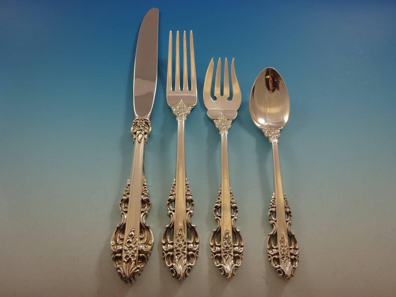 El Greco by Reed & Barton Sterling Silver Flatware Set 12 Service 48 Pieces In Excellent Condition For Sale In Big Bend, WI