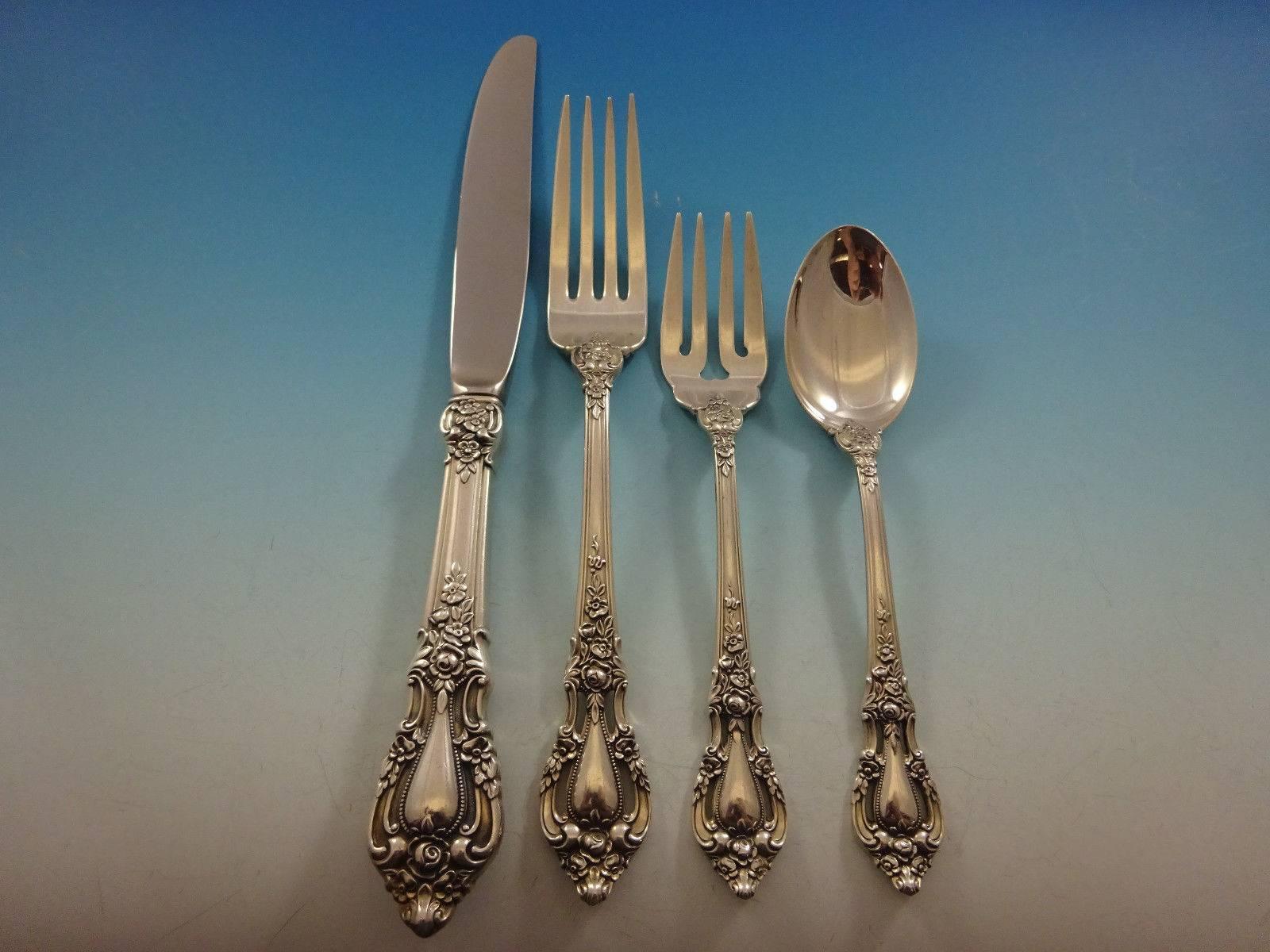 Ensemble de couverts en argent sterling Eloquence by Lunt, huit services, 32 pièces, taille dîner Excellent état - En vente à Big Bend, WI