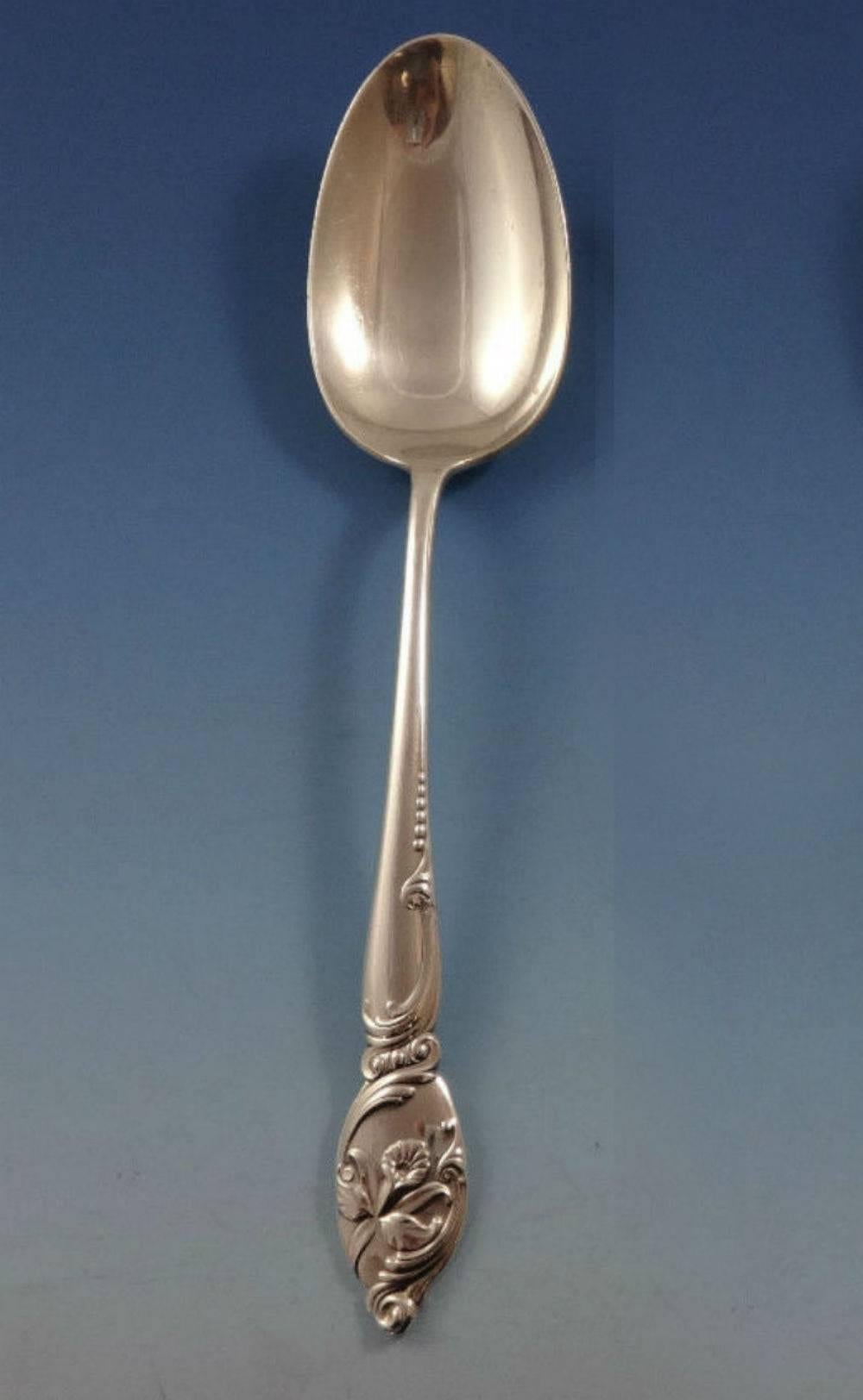 20ième siècle Enchanterissant service d'argenterie en argent sterling Orchid de Westmorland, 12 pièces, 64 pièces en vente