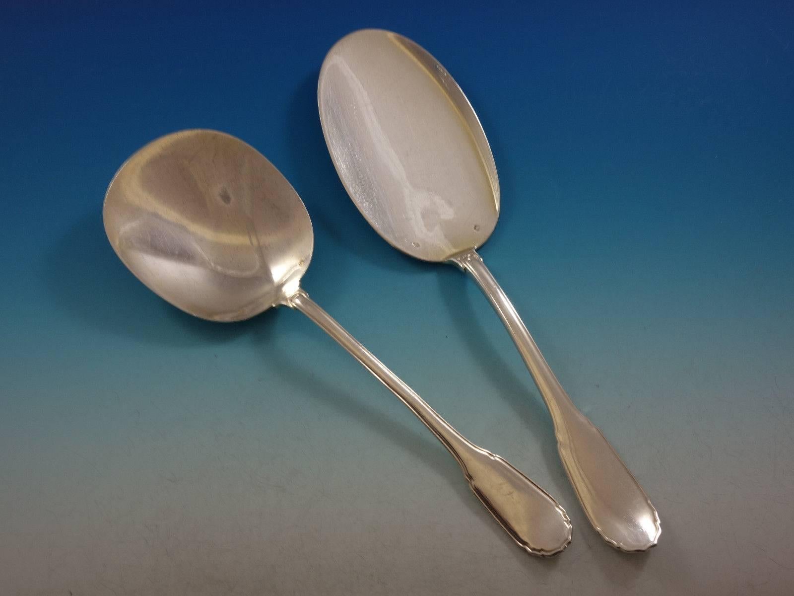 20th Century Noailles by Puiforcat French 950 Sterling Silver Flatware Set Service 231 Pieces For Sale