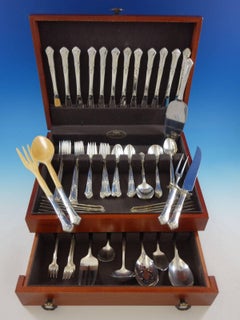 Stately by State House Sterlingsilber-Besteck-Set, 12er-Service 96 Teile Grille