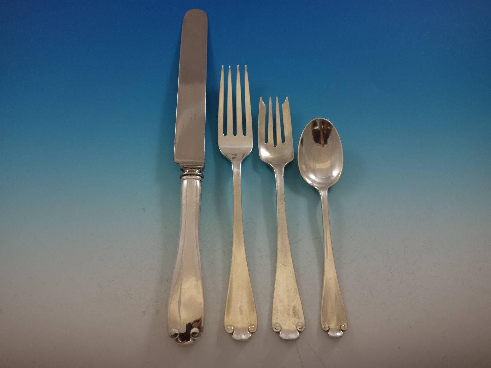 Flemish by Tiffany & Co Sterling Silver Flatware Set 12 Service 104 Pcs Dinner In Excellent Condition For Sale In Big Bend, WI