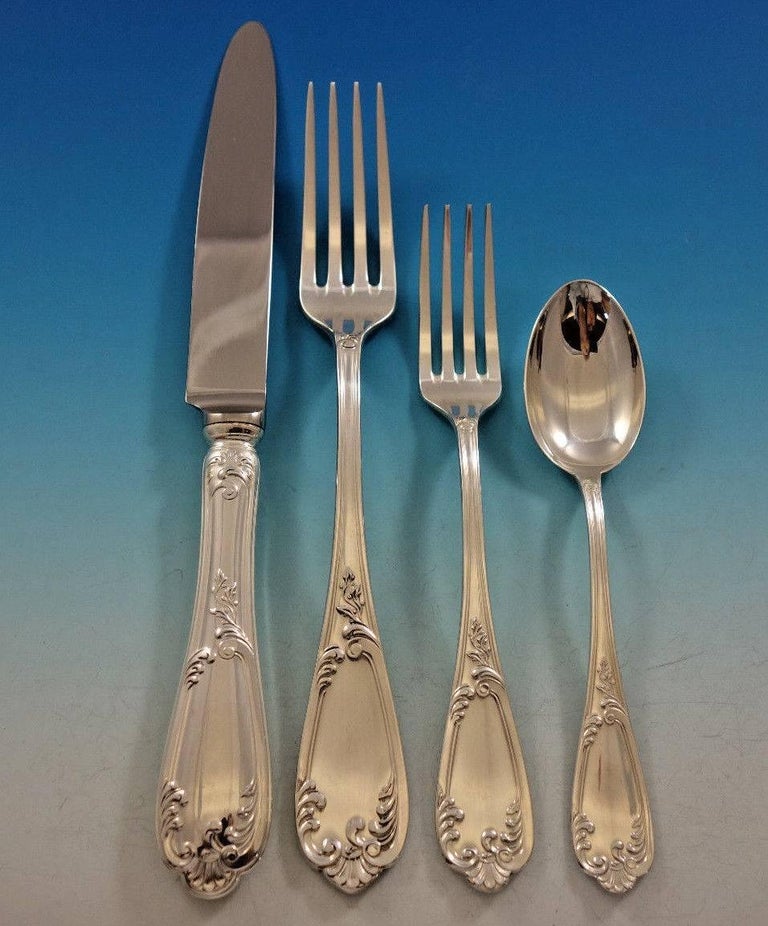 Verona by Fortunoff Sterling Silver Flatware Dinner Set Service 27 Pcs