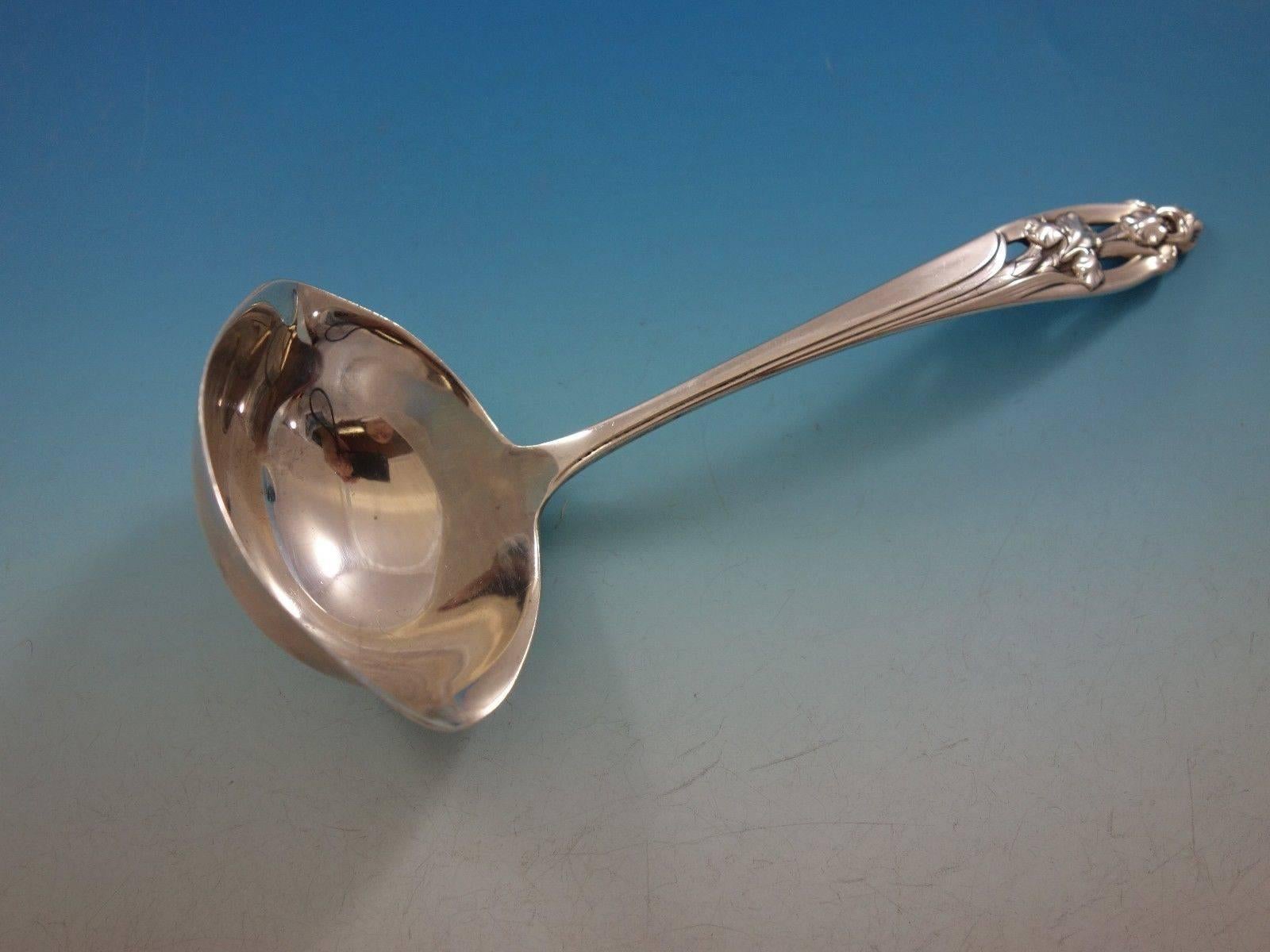 Silver Iris by International Sterling Set di posate in argento per 12 persone Servizio 65 pezzi in vendita 3