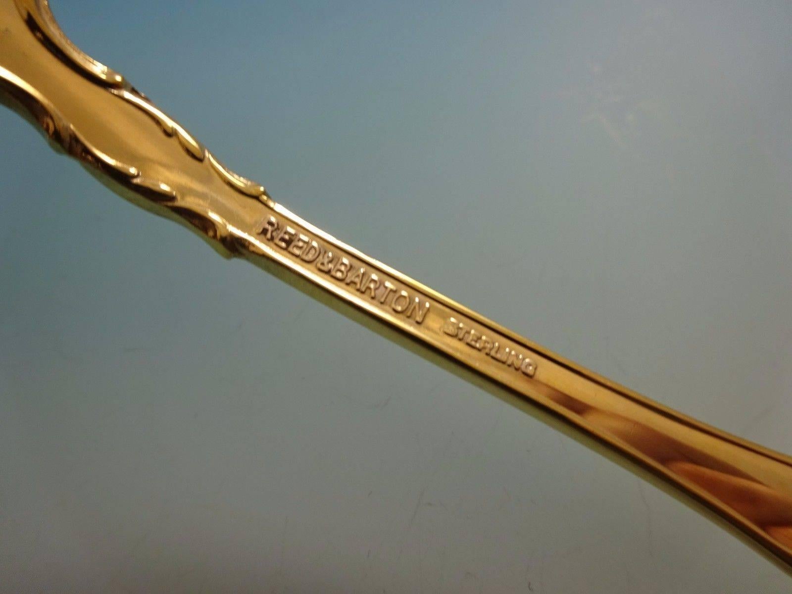 English Provincial Gold by Reed & Barton Sterling Silver Flatware Set Service  In Excellent Condition For Sale In Big Bend, WI