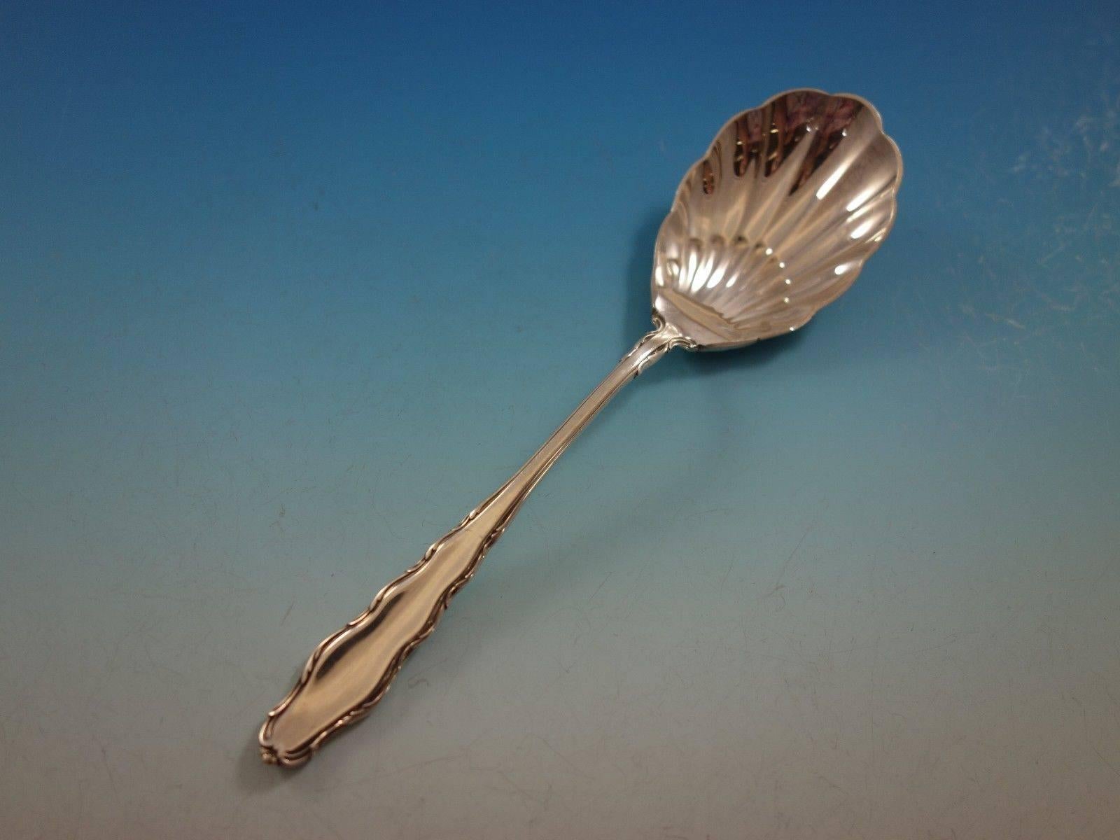 Hepplewhite Eng By Reed And Barton Sterling Silver Flatware Set Service 34 Pcs F