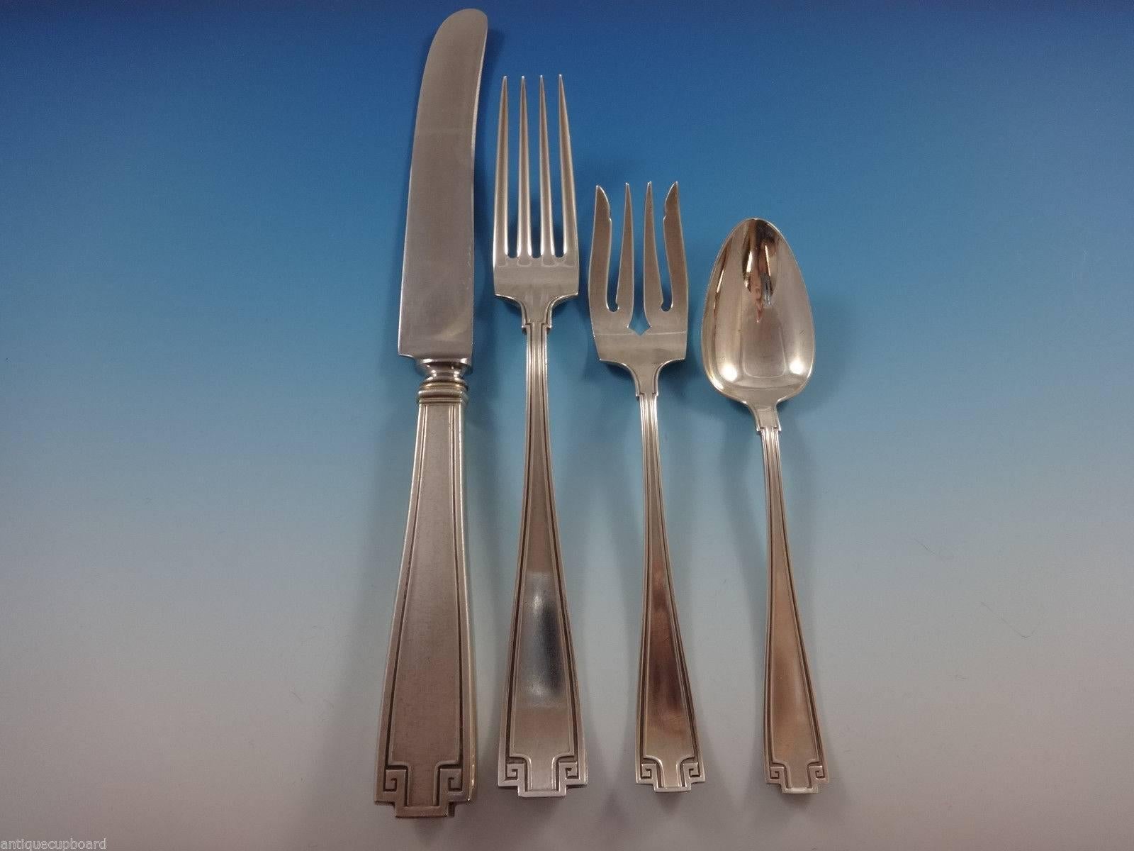 Etruscan by Gorham Sterling Silver Dinner Flatware Set for 12 Service 78 Pieces In Excellent Condition For Sale In Big Bend, WI