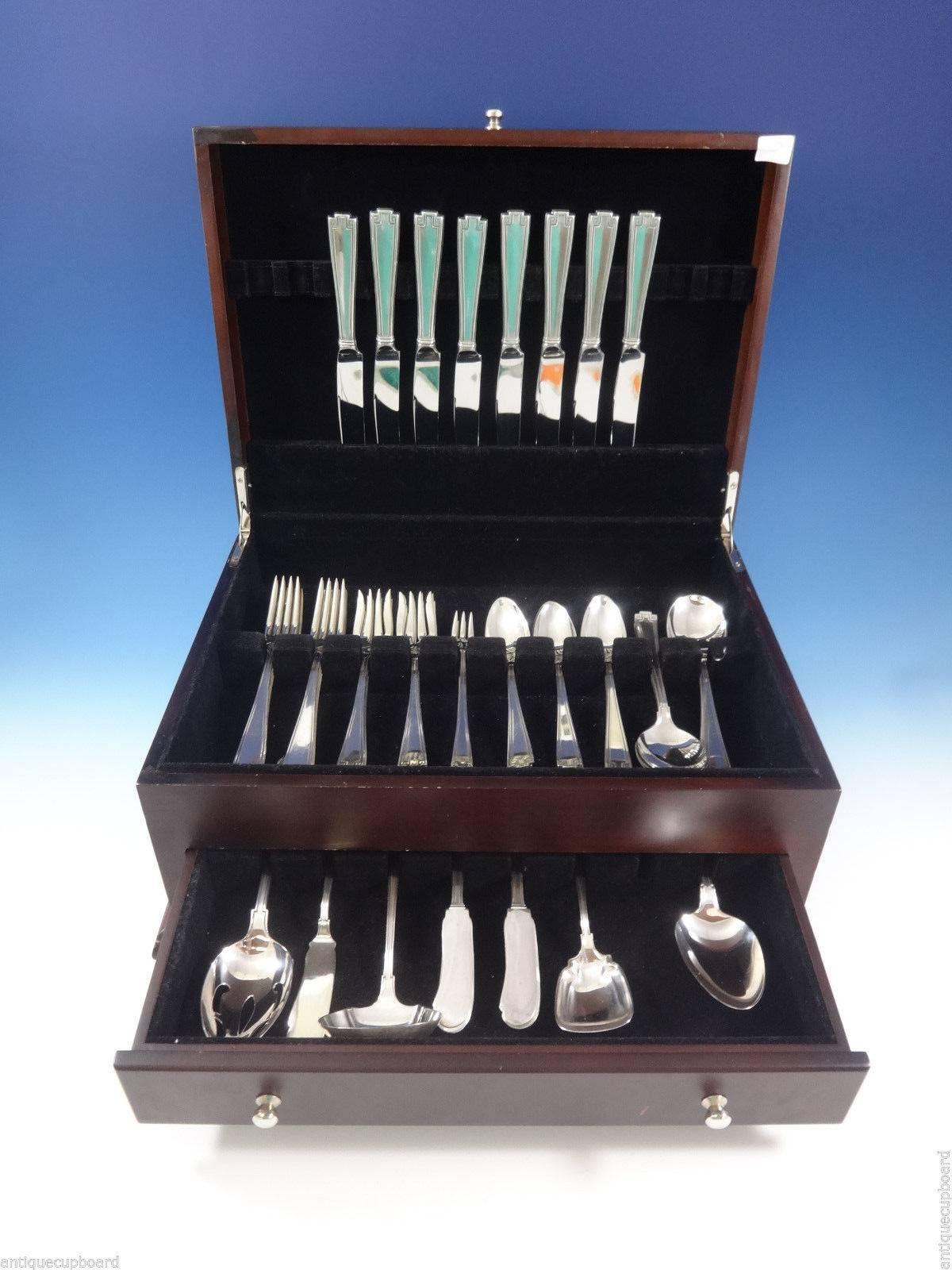Etruscan by Gorham sterling silver flatware set - 61 pieces. This set includes: 

Eight knives, 8 3/4