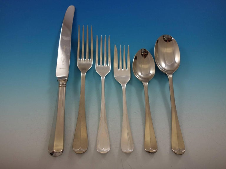 Queen Anne Rattail English Silver Plated and Stainless Flatware Set