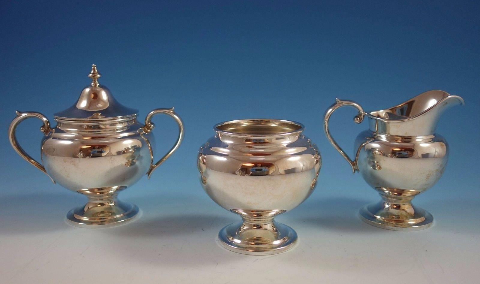 Puritan by Gorham Sterling Silver Tea Set Six-Piece Set with Tray, Hollowware 3