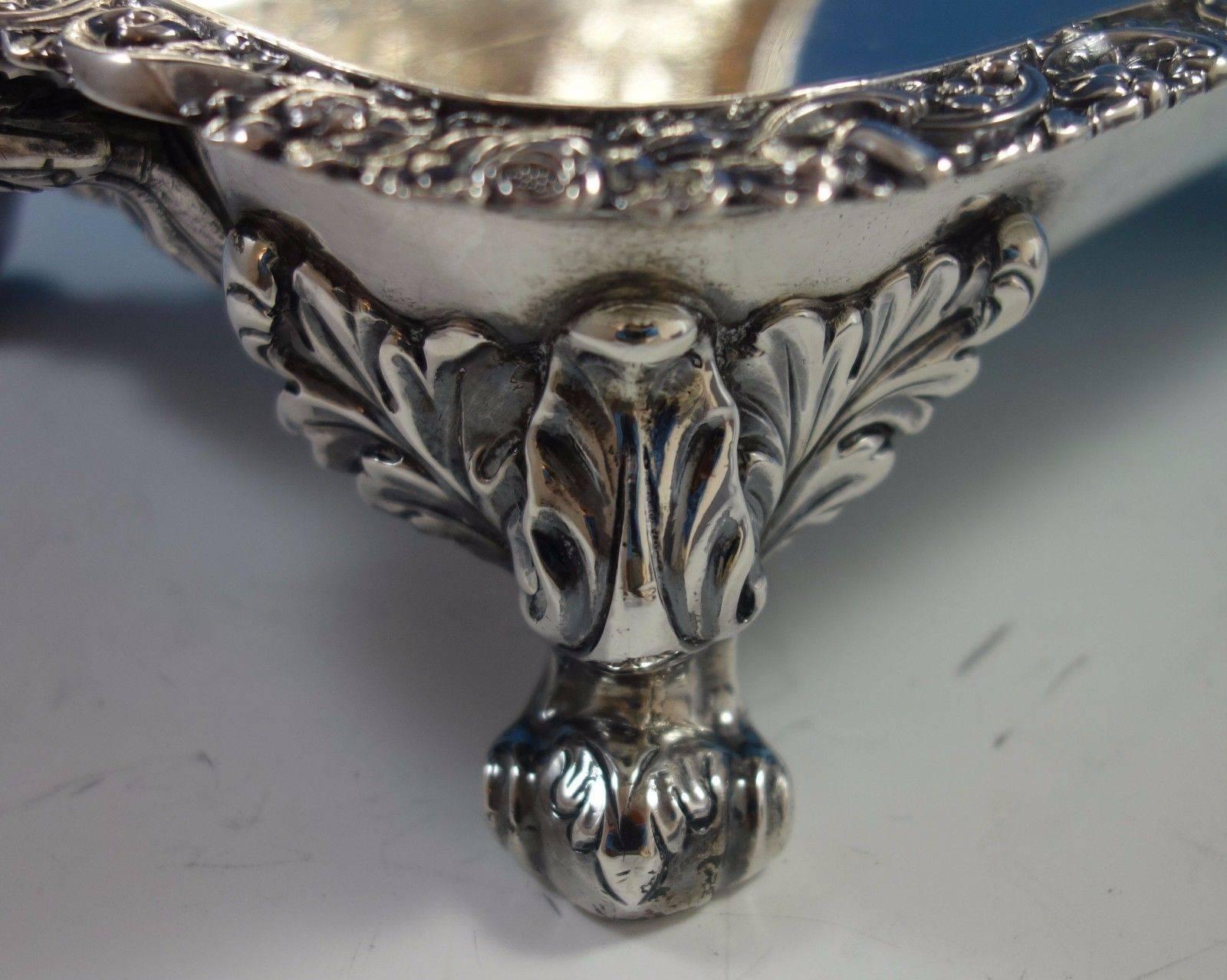 Repousse by Alexander Edmonstoun III Sterling Silver Dish Footed, 53.08 Ozt 4