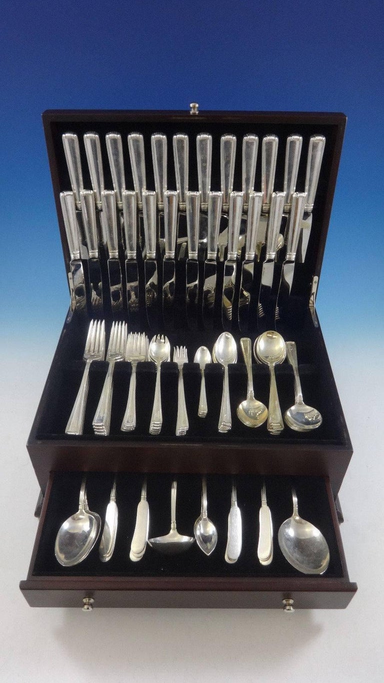 Embassy Scroll by Cartier Sterling Silver Flatware Set Service 175 Pcs