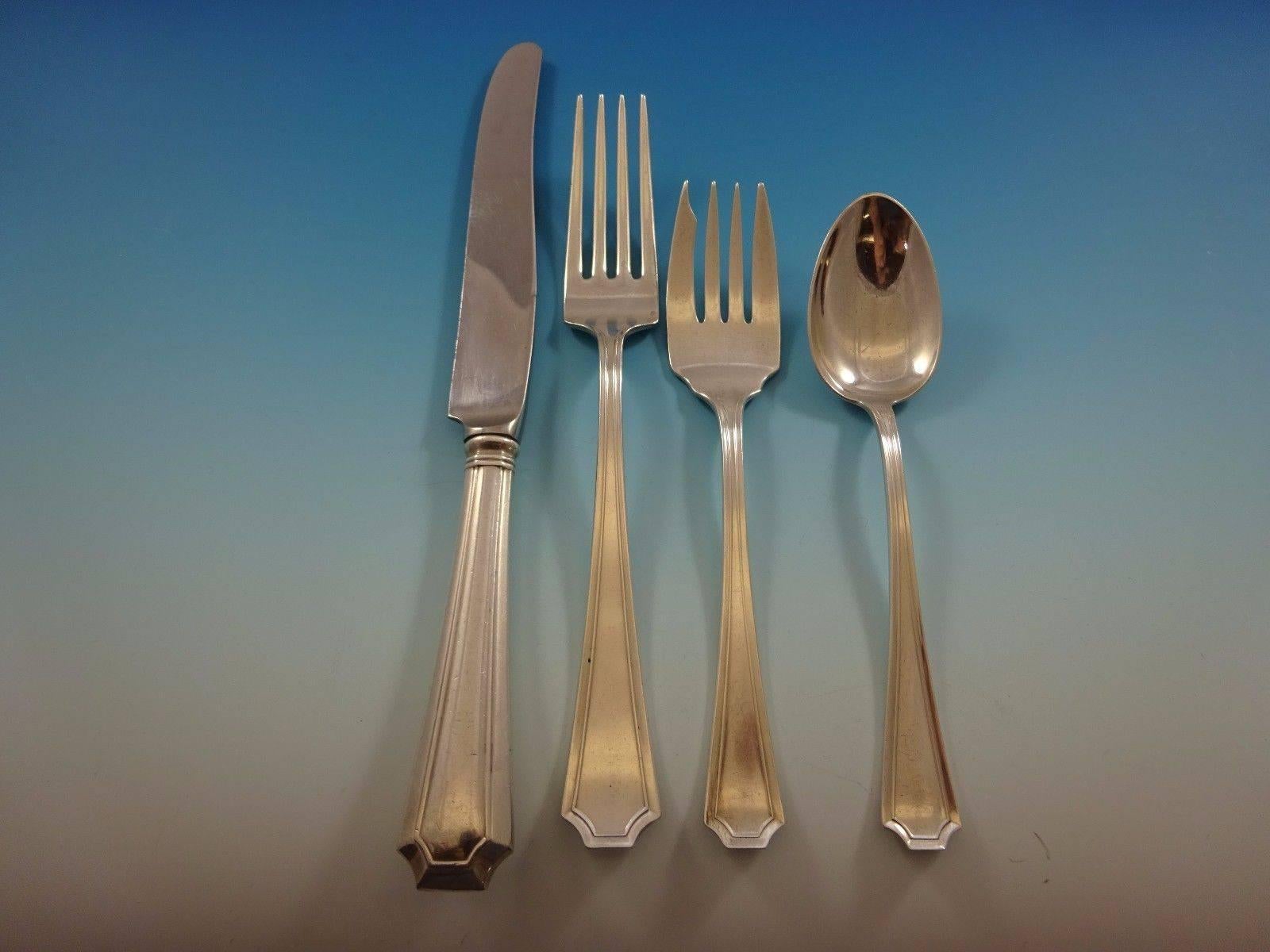 Fairfax by Durgin-Gorham Sterling Silver Flatware Service for 6 Set 53 Pieces For Sale 3