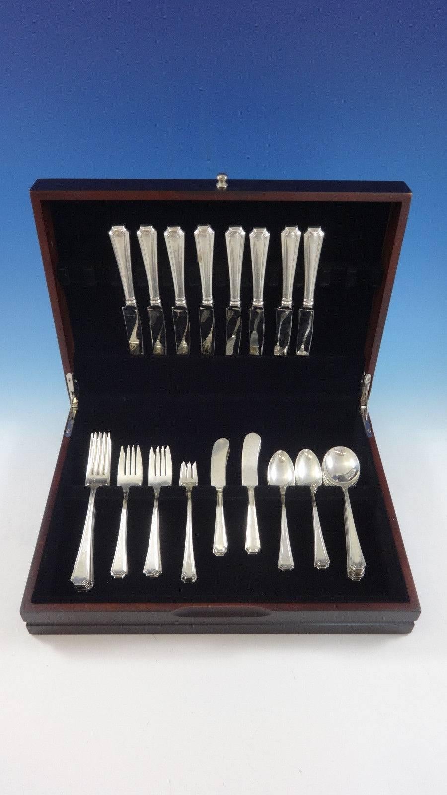 Fairfax by Gorham-Durgin sterling silver flatware set - 56 pieces. This set includes: 

eight knives, 9