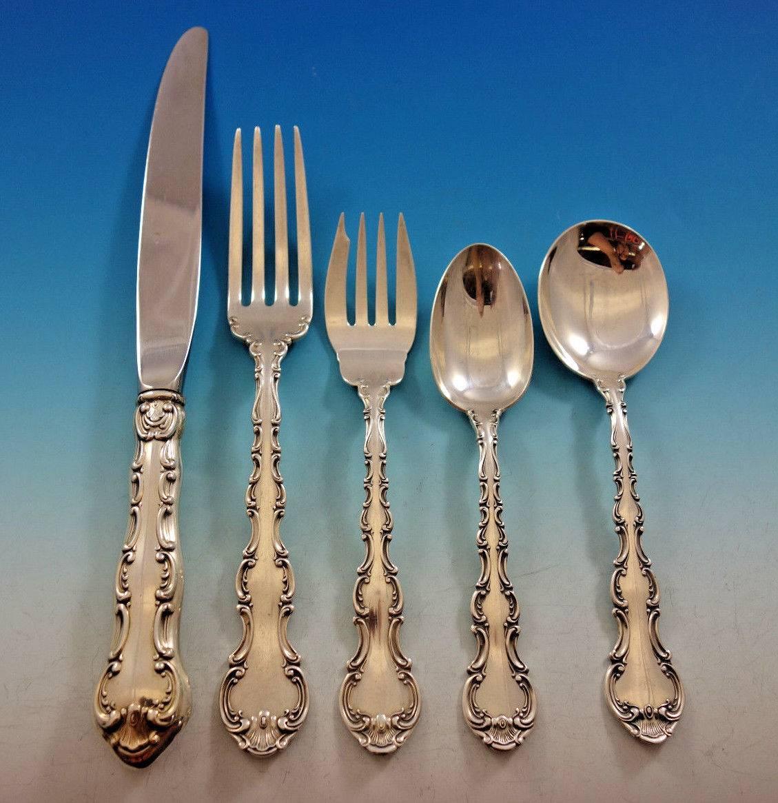 Strasbourg by Gorham Sterling Silver Flatware Set for 8 Service 40 Pcs Dinner In Excellent Condition In Big Bend, WI