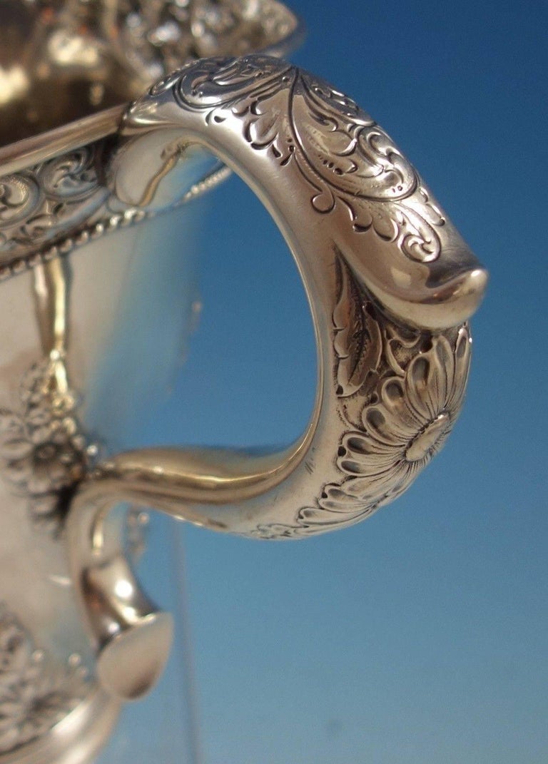 Gorham Sterling Silver Water Pitcher w Hand Chased Scrollwork 1775