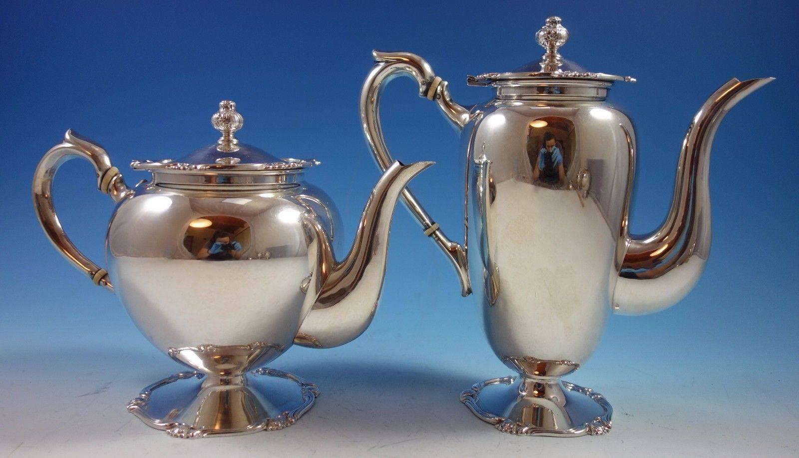 San Marco by Camusso Sterling Silver 7-Piece Tea Set Rectangular Tray SKU #1837 1