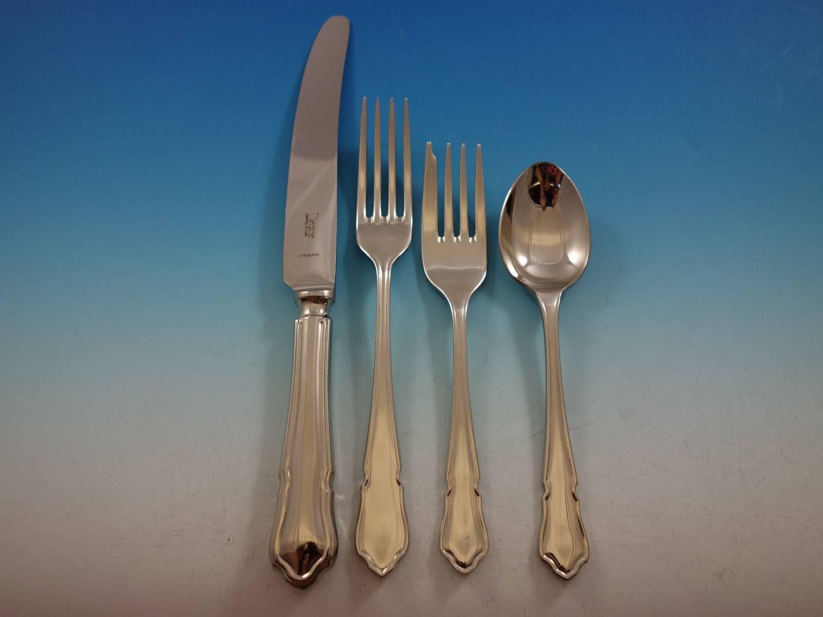 Korean DuBarry by Samuel Peace Sheffield Stainless Steel Flatware Set Service 42 Pieces