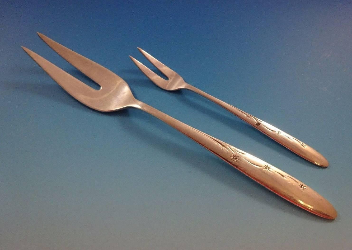 Celeste Gorham: 57-teiliges Besteckset aus Sterlingsilber, Mid-Century Modern im Angebot 1
