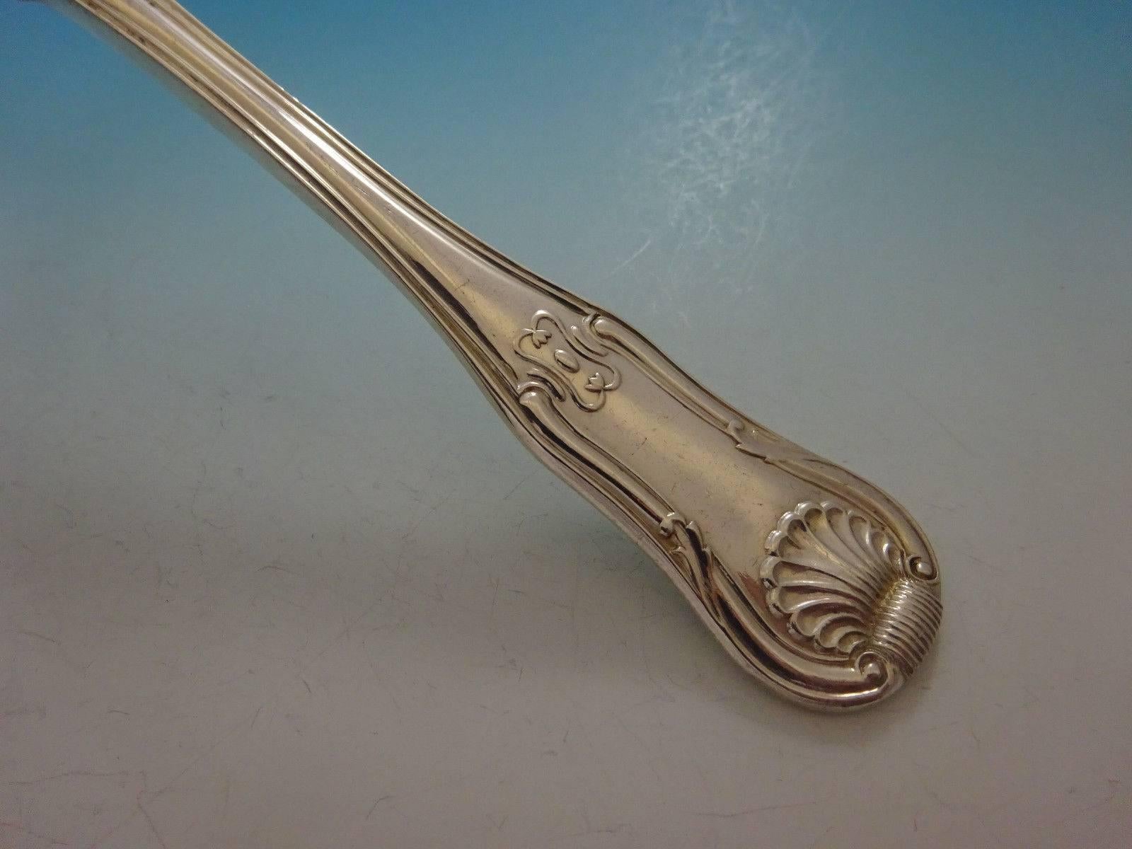 XIX secolo Set di posate Kings English in argento sterling per 12 persone Servizio di 84 pezzi per la cena in vendita