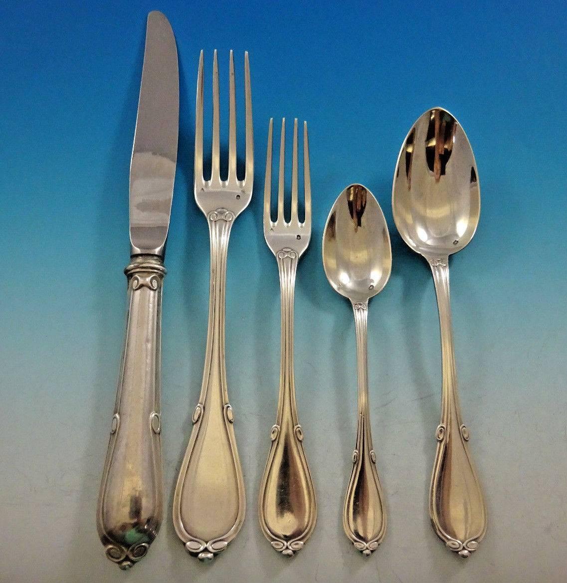 Fontenelle by Odiot France Sterling Silver Flatware Set Service 51 Pieces Dinner 5