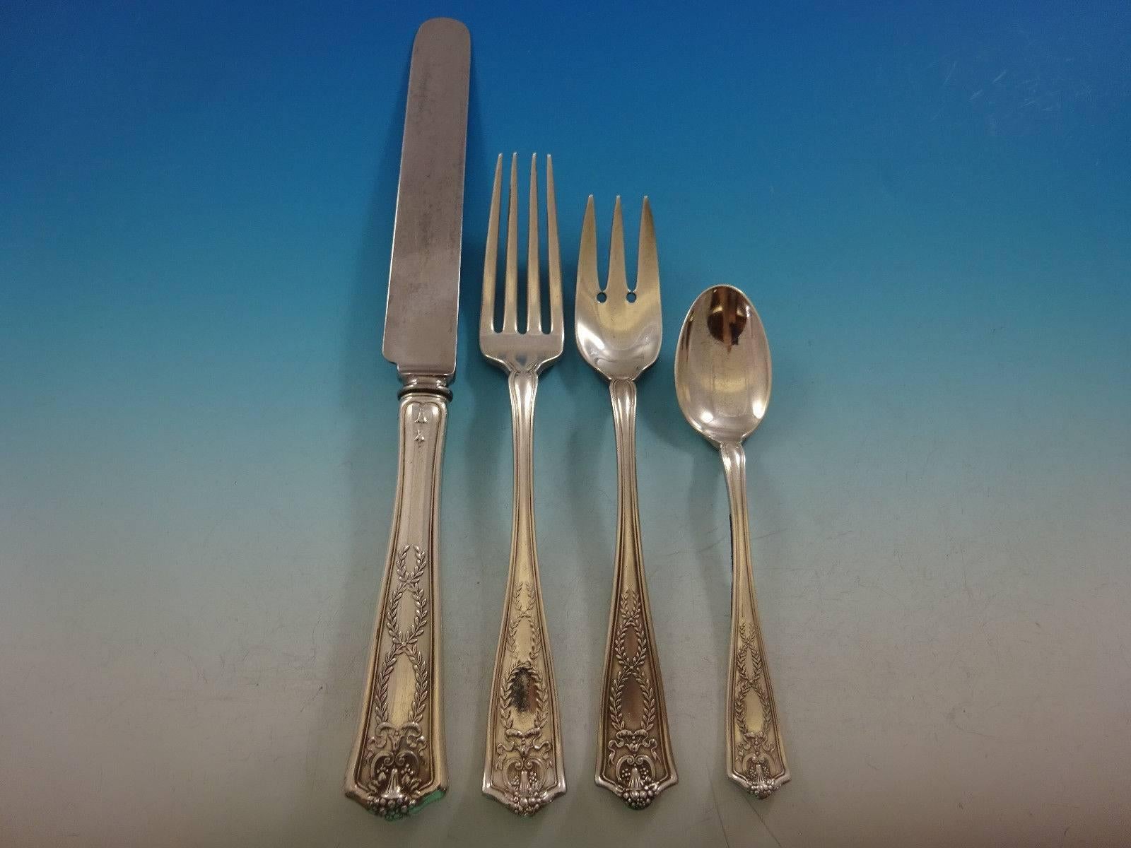 Winthrop by Tiffany & Co. Sterling Silver Flatware Set 12 Service 131 Pc Dinner In Excellent Condition In Big Bend, WI