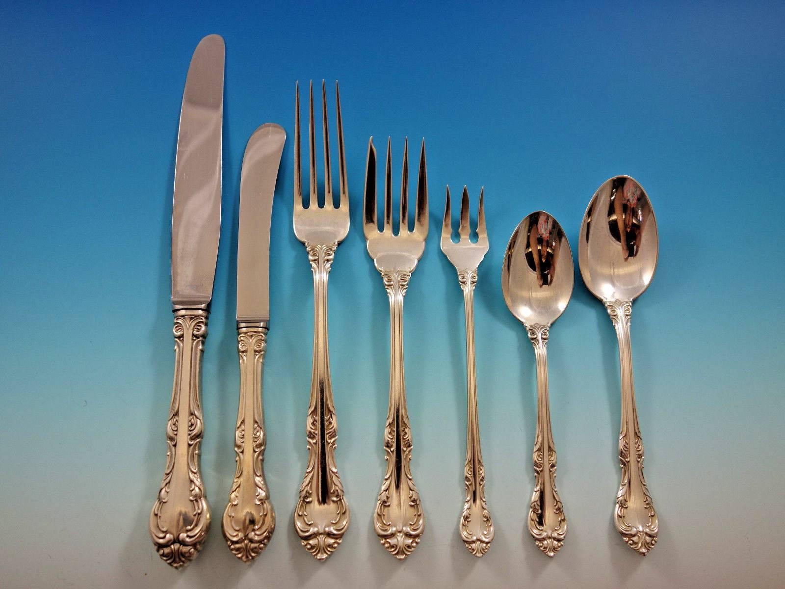 Laurentian by Birks Canada Sterling Silver Flatware Set 12 Service 80 Pcs 1