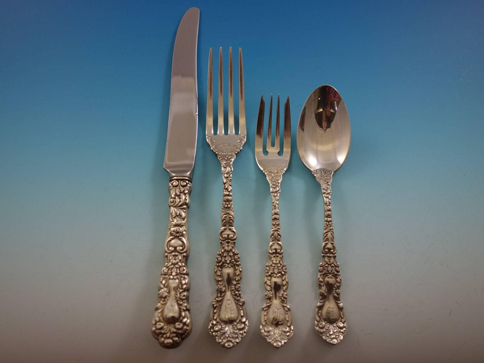 20th Century Imperial Chrysanthemum by Gorham Sterling Silver Flatware Set 12 Service 138 Pc