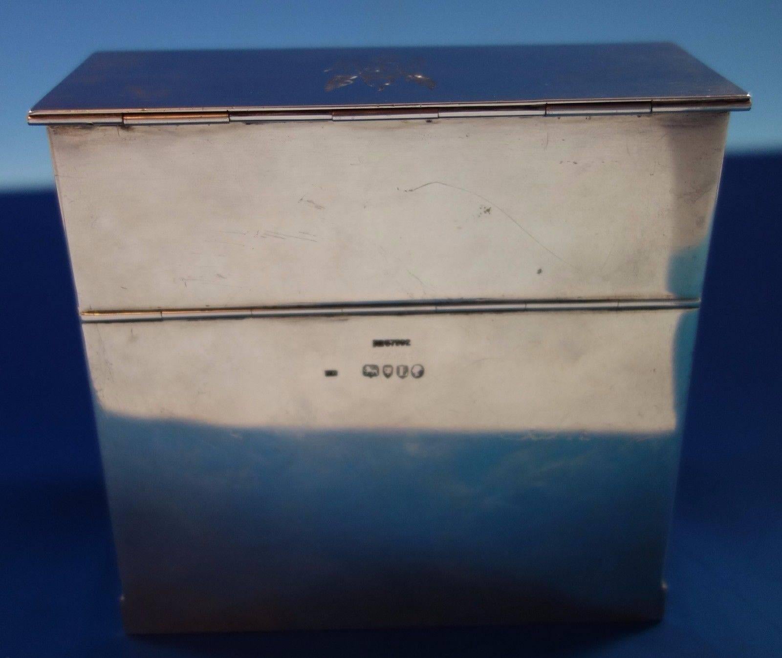19th Century English Sterling Silver Piano Cigarette Box and Match Safe Fabulous Hollowware