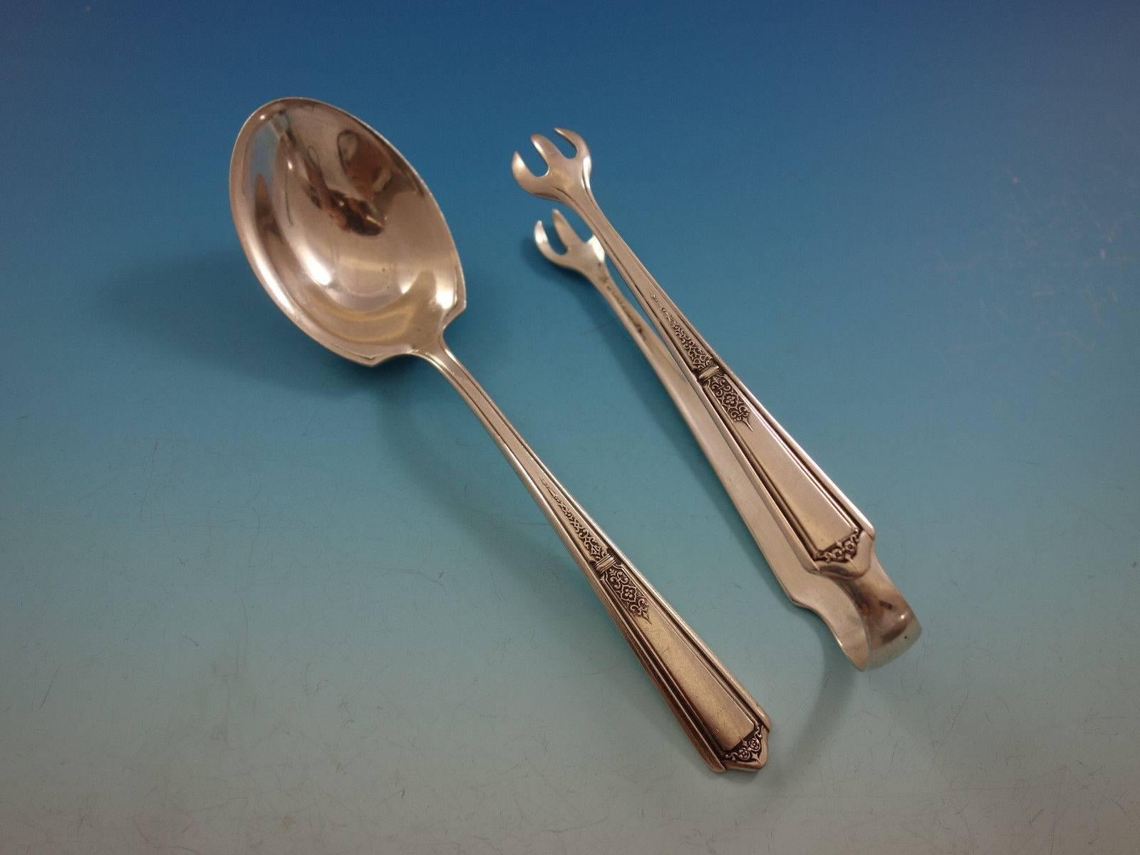 Argento 925 Set di posate in argento Sterling Seville by Towle 50 pezzi per la cena