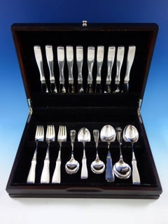Swedish by Guldsmeds Sterling Silver Flatware Service for Ten Set 40 Pcs Modern