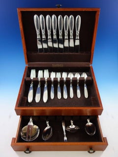 Dolphin by Frigast Denmark Sterling Silver Flatware Service 8 Set 41 Pc Dinner