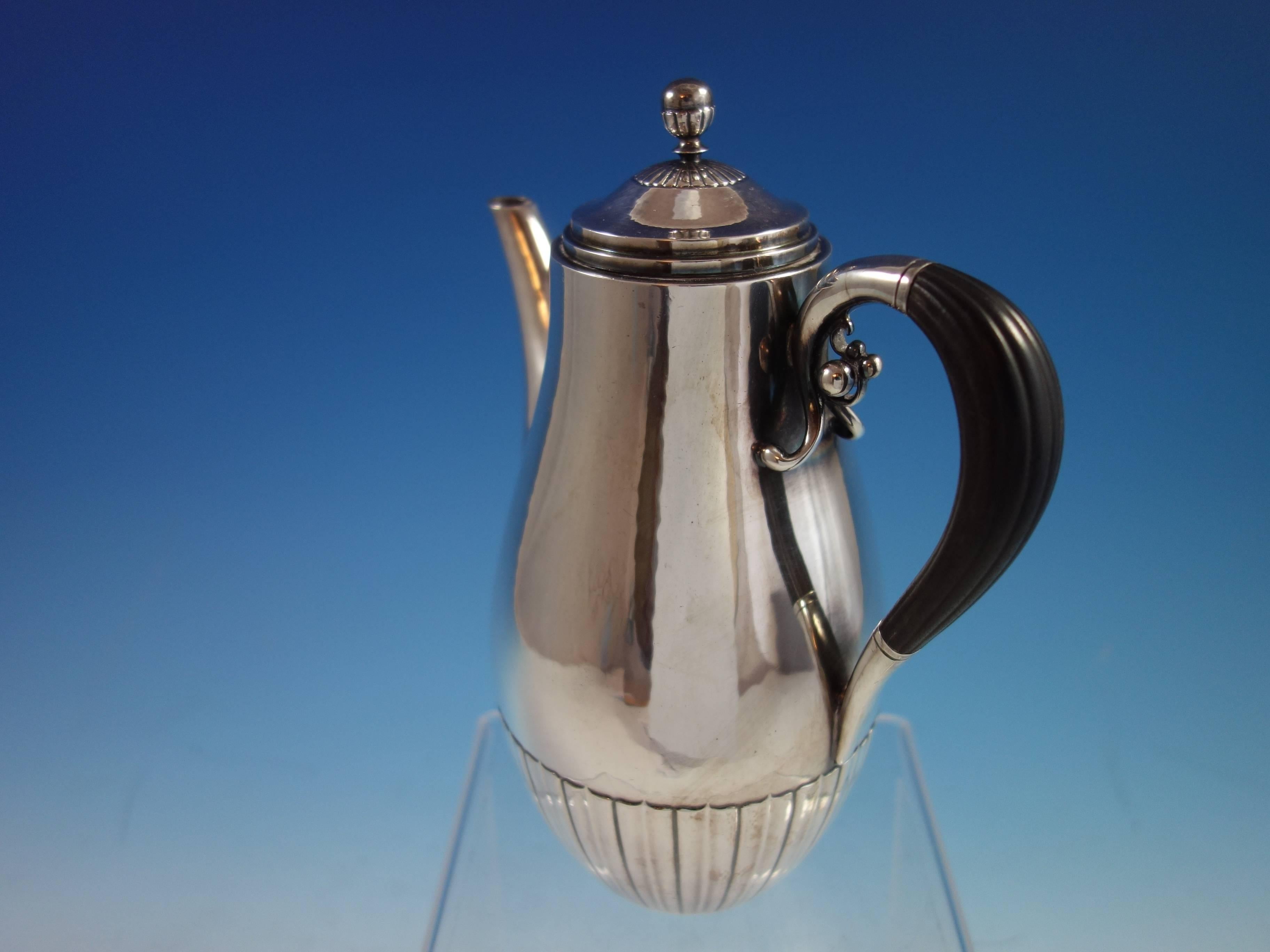 Cosmos by Georg Jensen Sterling Silver Coffee Pot #45B Hollowware In Excellent Condition In Big Bend, WI