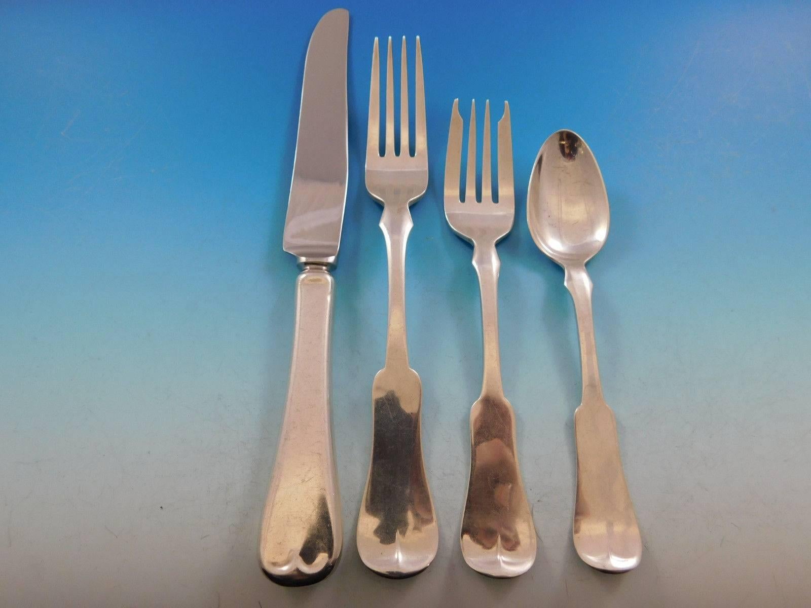 Grandma Milford by Porter Blanchard Sterling Silver Flatware Set Service Dinner In Excellent Condition In Big Bend, WI