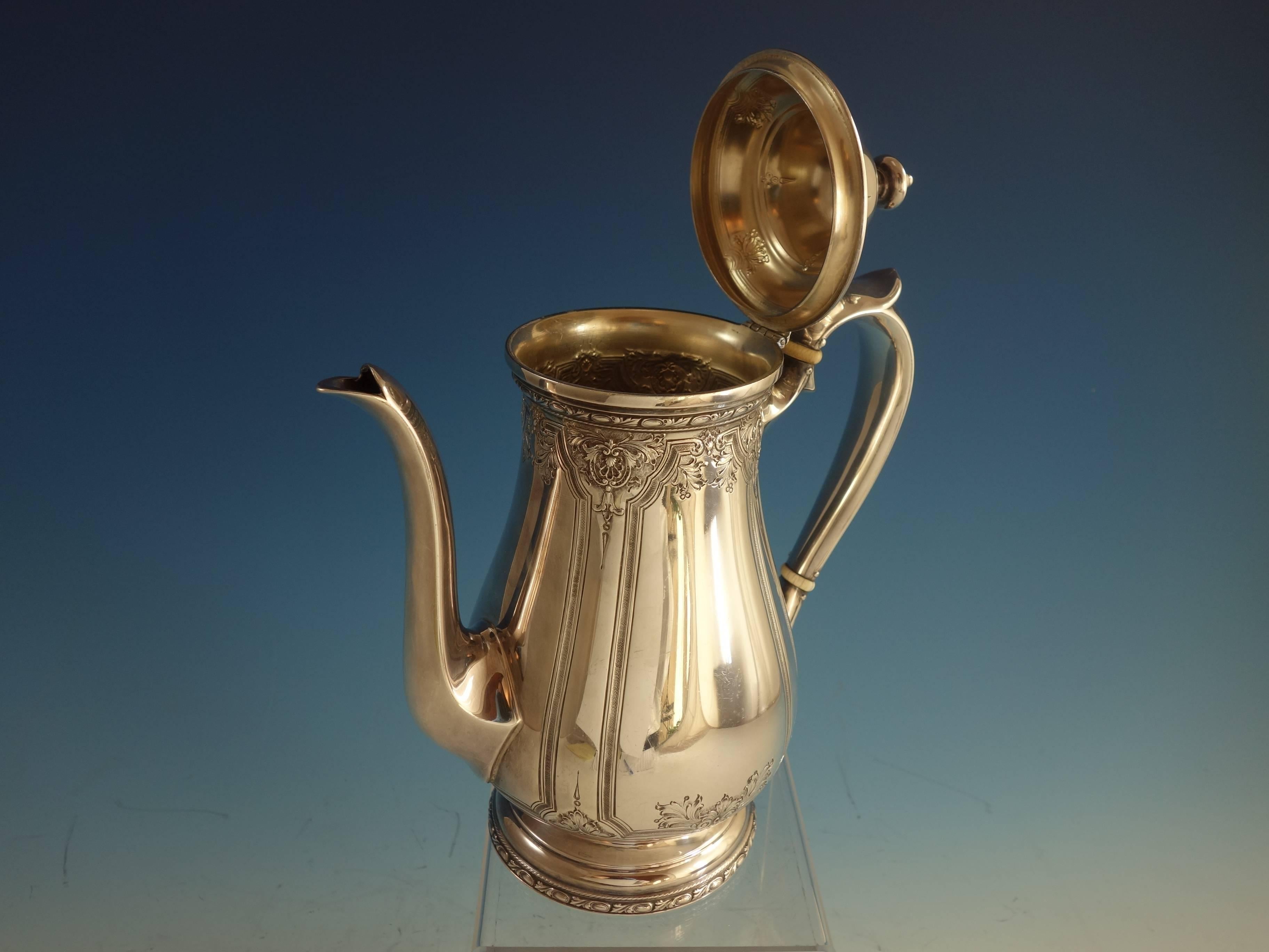Navarre by Watson Sterling Silver Coffee Pot Chased #9826 (#2143) Hollowware 4