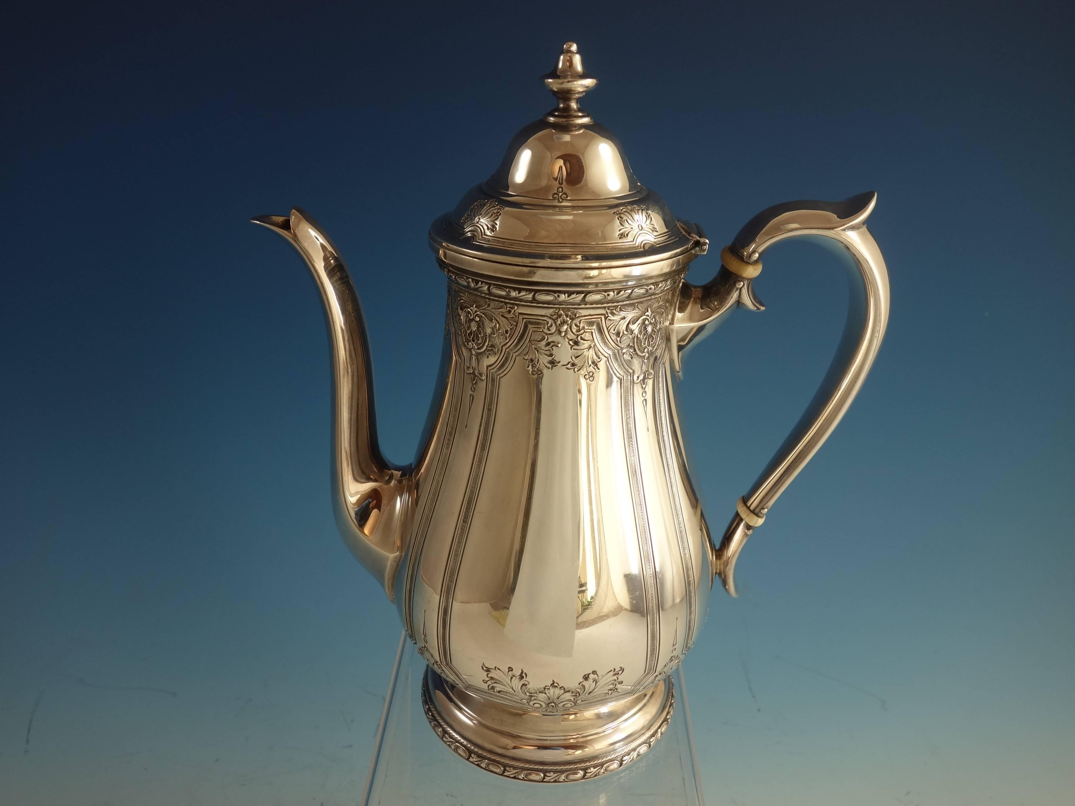 Navarre by Watson Sterling Silver Coffee Pot Chased #9826 (#2143) Hollowware 3