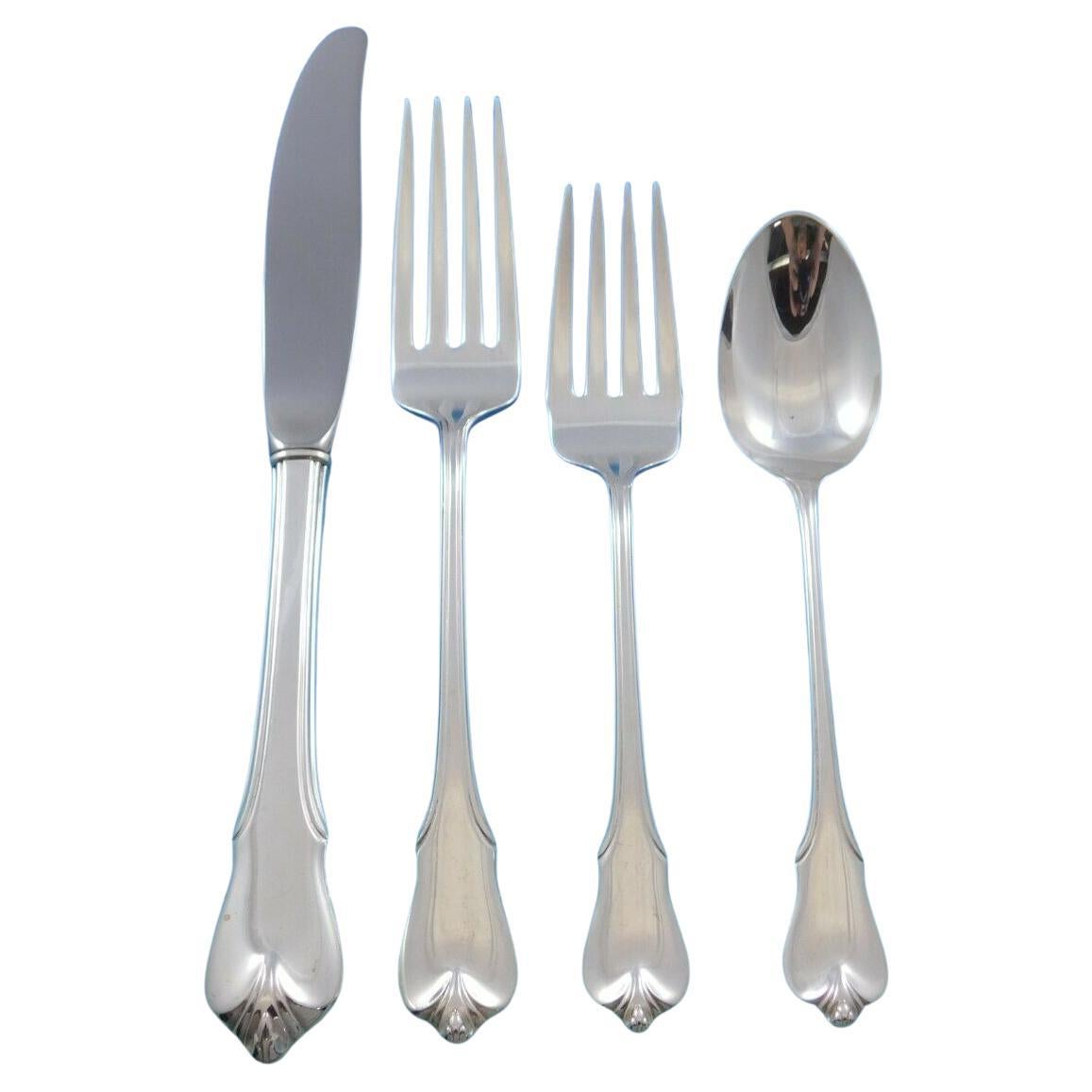 Ensemble de couverts en argent sterling pour 8 personnes 48 pièces Grand Colonial de Wallace