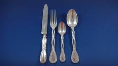 ROYAL BY PUIFORCAT Sterling Silver Flatware Set Service FRENCH FRANCE 16 PIECES