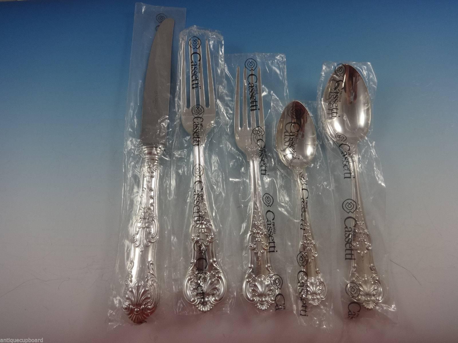 Beautiful LORENA BY CASSETTI sterling silver Flatware set - 67 Pieces. This is a 