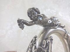 Wood & Hughes Sterling Silver Water Pitcher w/ Cherubs Holding Grapes Hollowware