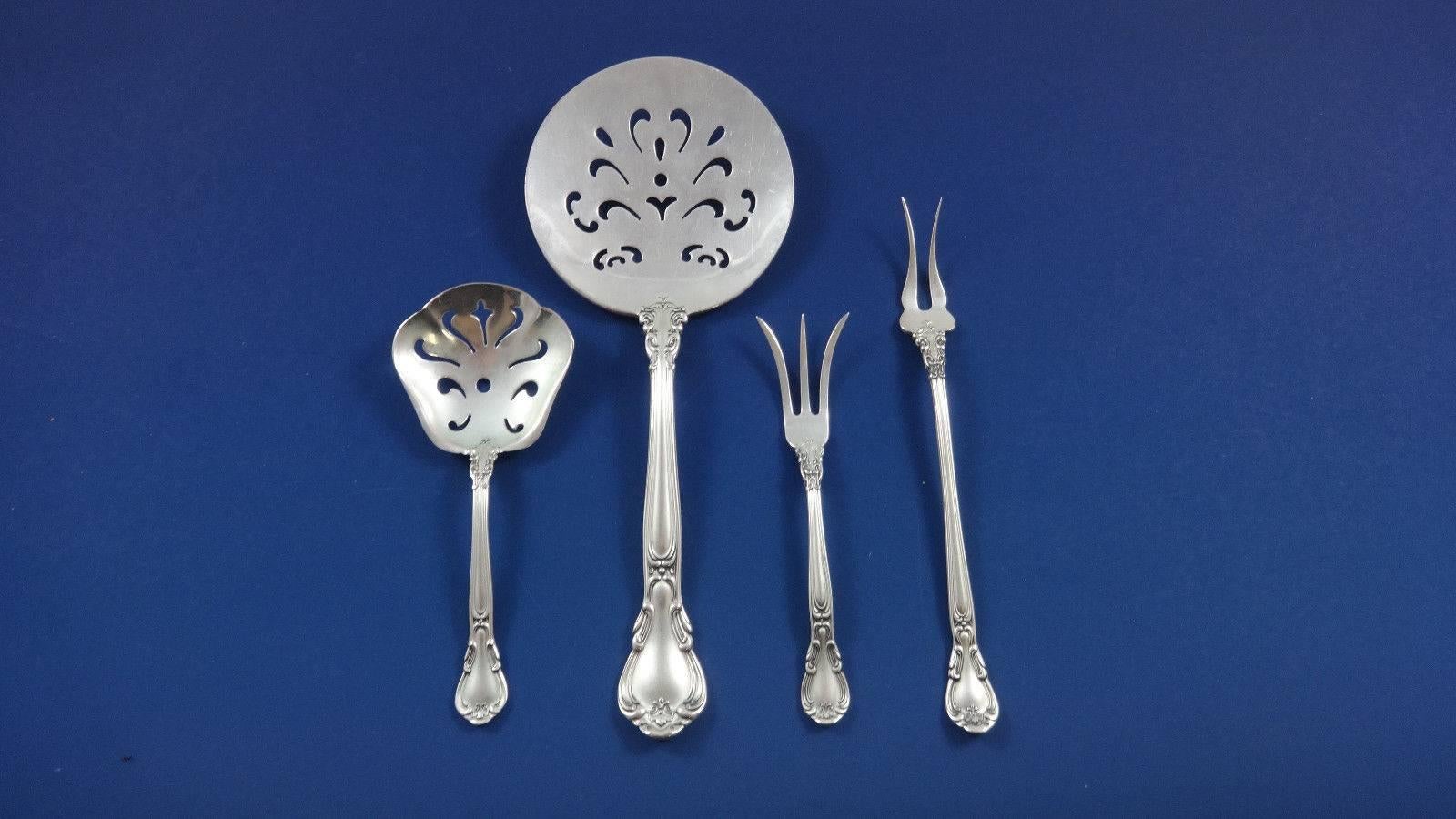 Chantilly by Gorham Sterling Silver Dinner Flatware Set for 12; 111 pieces 2