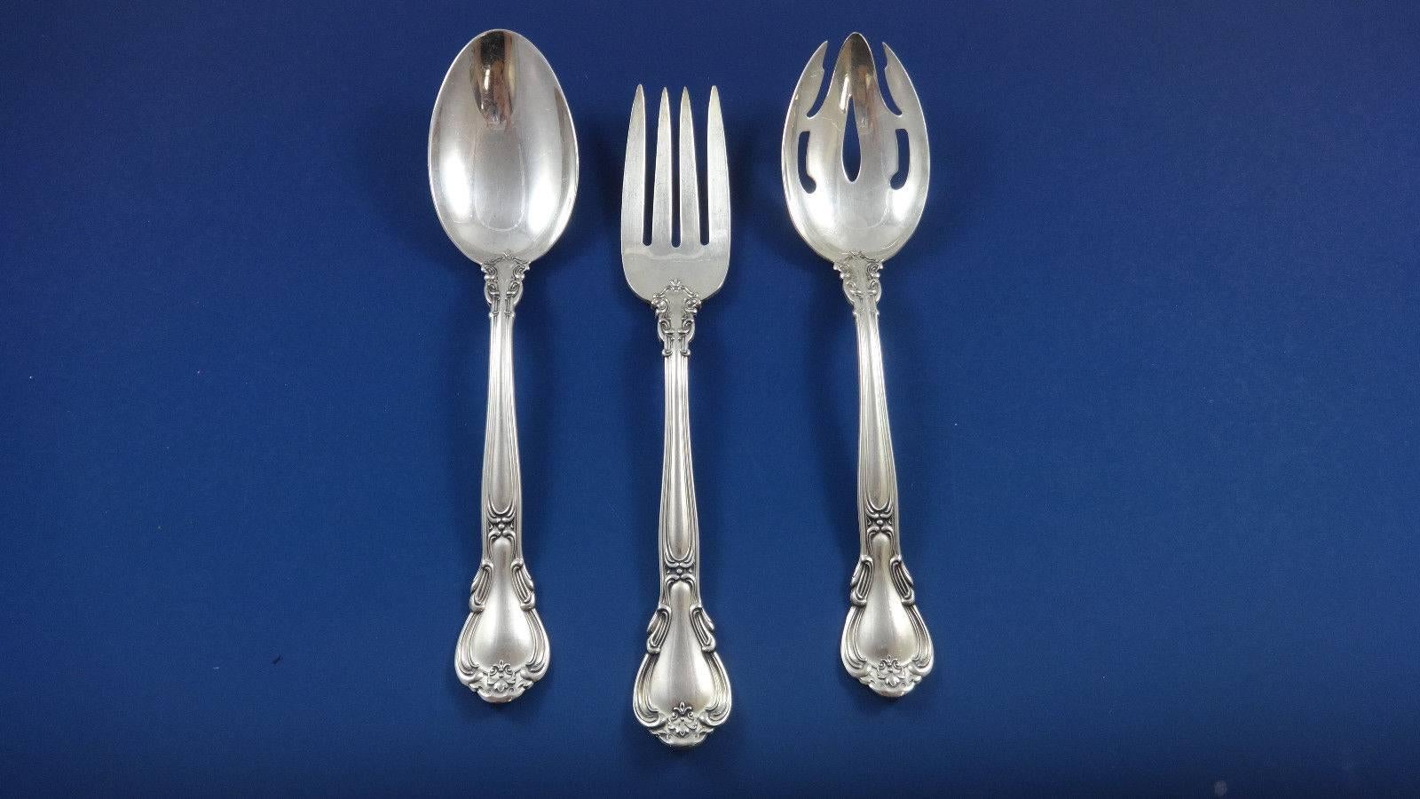 Chantilly by Gorham Sterling Silver Dinner Flatware Set for 12; 111 pieces 4