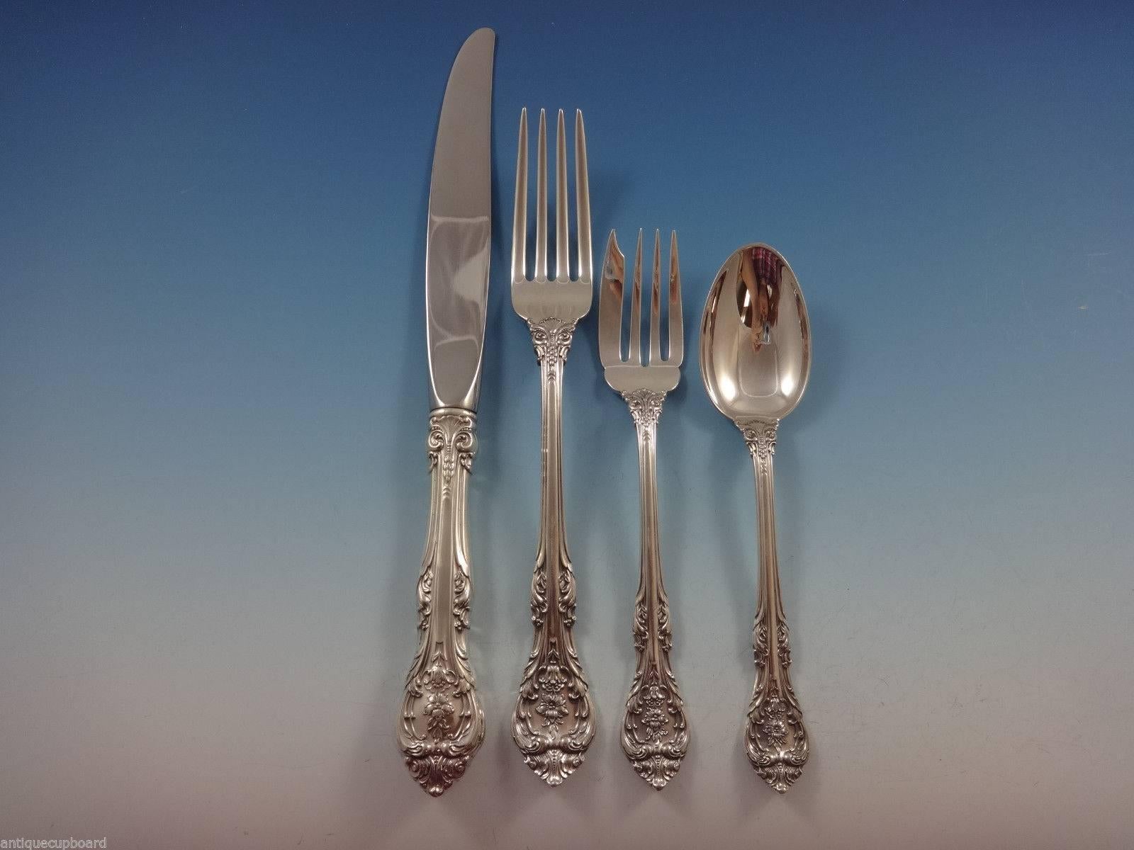 King Edward by Gorham Sterling Silver Flatware Service for 12 In Excellent Condition In Big Bend, WI