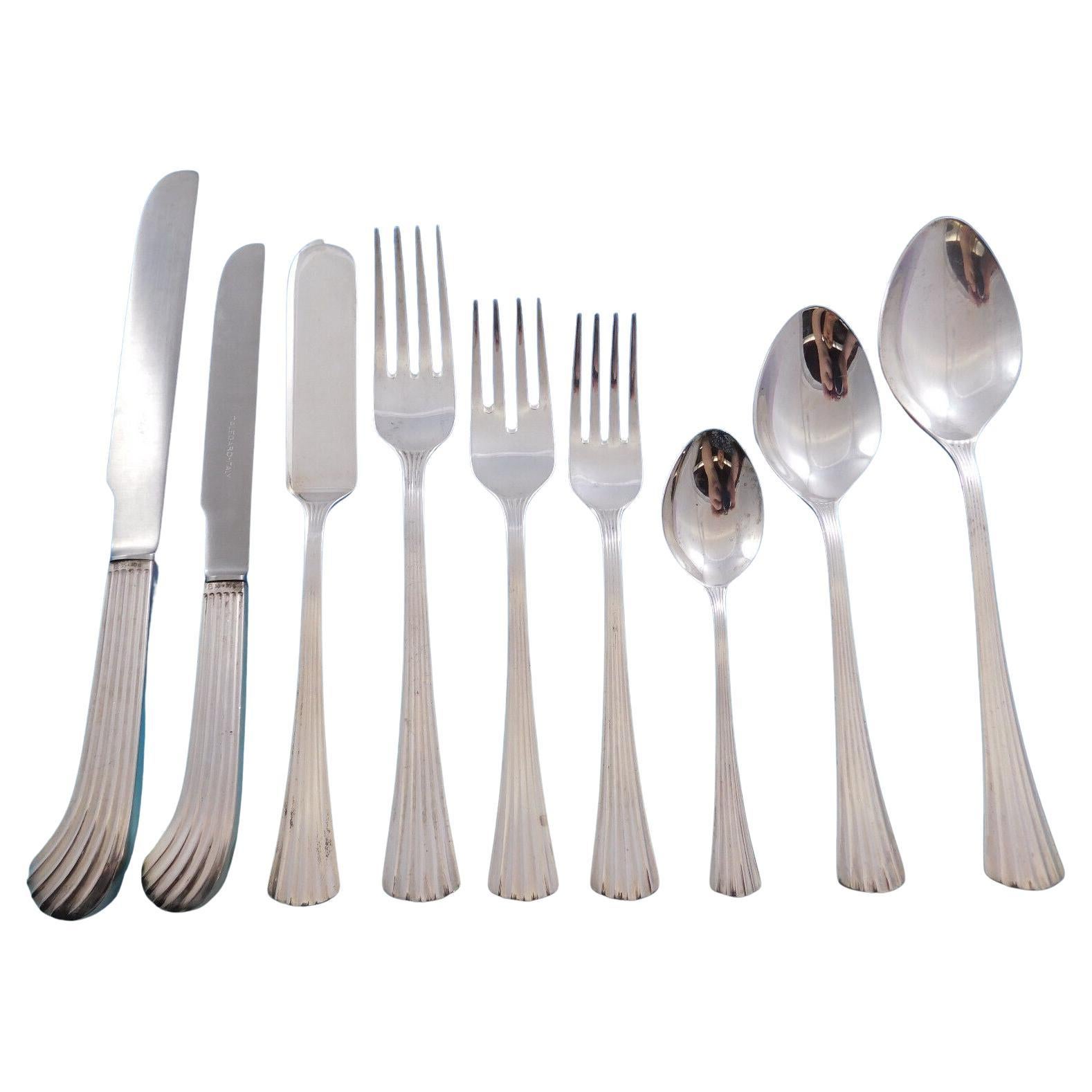 Pavillion by Calegaro Italy Sterling Silver Flatware Set Service 120 pcs Dinner For Sale