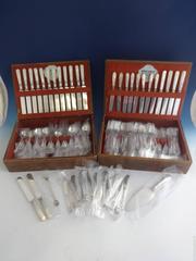 Louis XVI by Shreve Sterling Silver Flatware Set Service Fitted Boxes, 197 Pcs