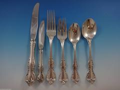 DEBUSSY BY TOWLE Sterling Silver Flatware Set for 12 SERVICE 77 PIECES